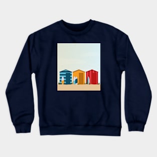 Beach Huts And Surfboards Crewneck Sweatshirt